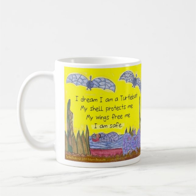 Tasse lumineuse de poème de turtlebats (Gauche)