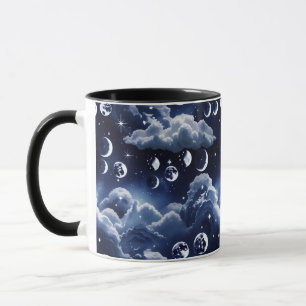 Tasse - Lune céleste argentée