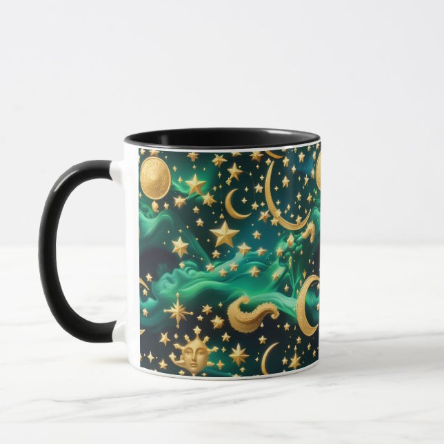 Tasse - Lune céleste émeraude (Gauche)