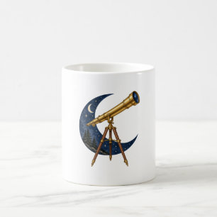 Tasse Lune Indigo et Étoiles de la Forêt au Télesc