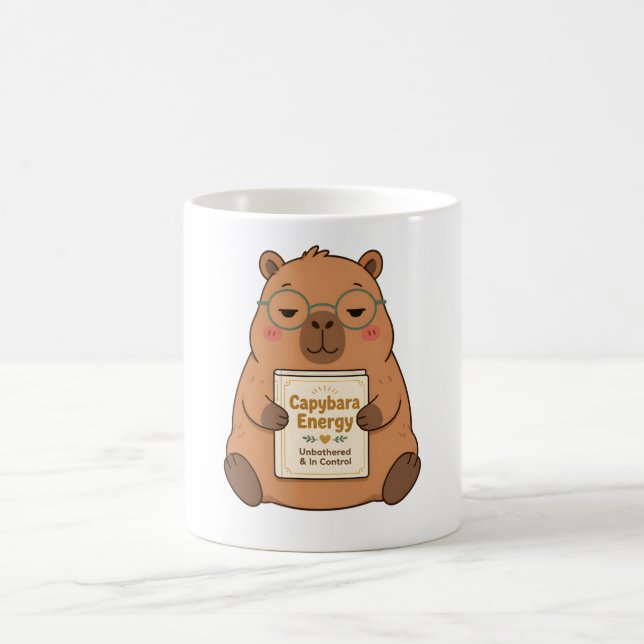 Tasse Lunettes Énergie de Capybara Imperturbable (Centre)