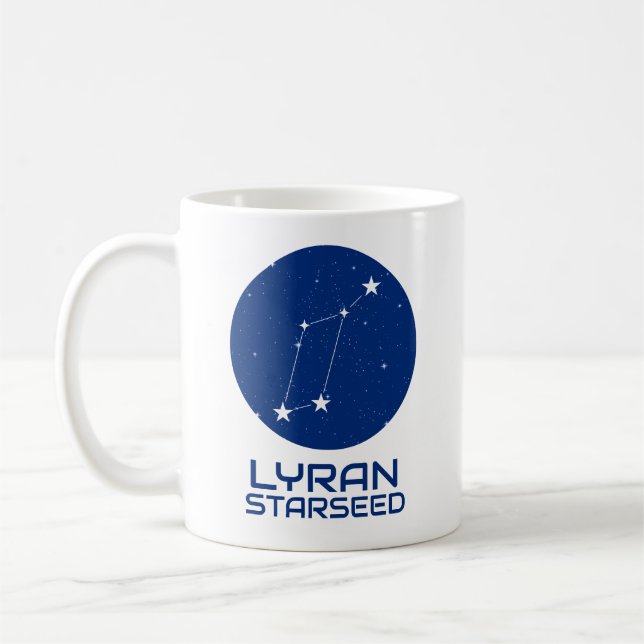 Tasse Lyran Starseed – Conception de la constellat (Gauche)