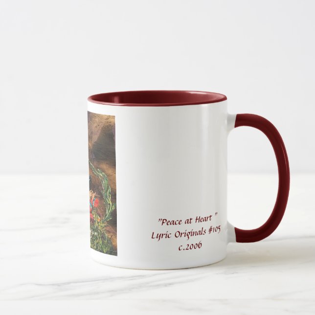 Tasse lyrique à coeur d'originaux "paix" (Droite)