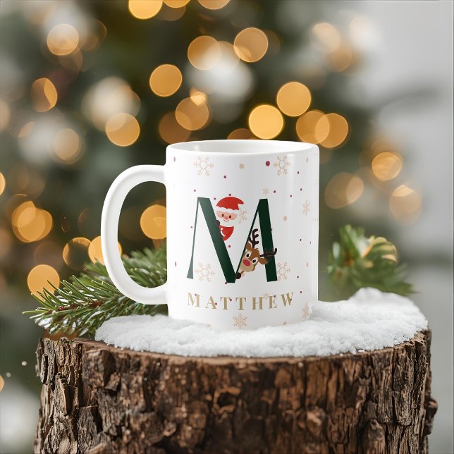 Tasse M personnalisée avec monogramme de Noël (Créateur téléchargé)