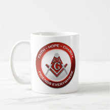 Tasse maçonnique - Rouge