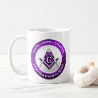 Tasse maçonnique violette