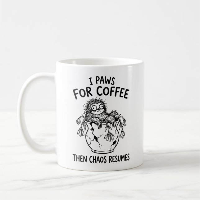 Tasse Magique Café Sip Sloth Classique (Gauche)