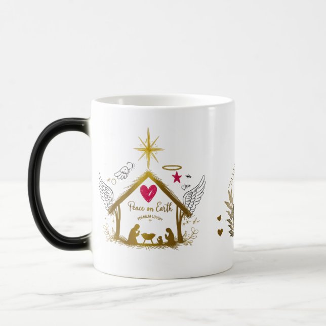 Tasse Magique Dorée de la Nativité à Changement de (Gauche)