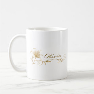 Tasse Maid of Honor Champagne Or Lily Nom