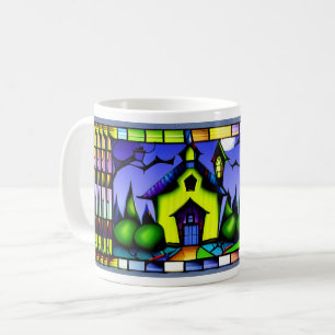 Tasse Maison Hantée Halloween en Verre Coloré