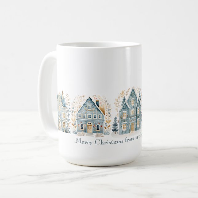 Tasse maisons de vacances en art folklorique cosy (Devant gauche)