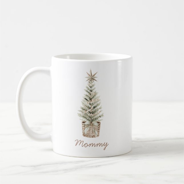 Tasse Maman Arbre de Noël Bohème Neutre (Gauche)