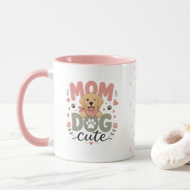 Tasse Maman Chien Mignon | Cadeau de Fête des Mère (Avec donut)