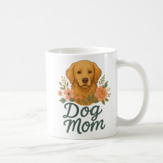 Tasse Maman de Chien – Design Floral Golden Retrie