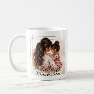 Tasse Maman & Fille - Avec nom personnalisé