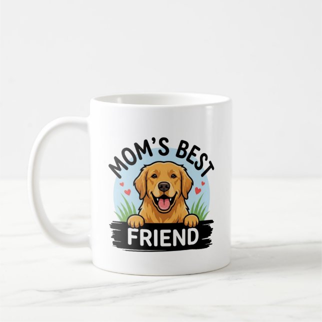 Tasse Maman Meilleure Amie Chien Retriever Doré (Gauche)