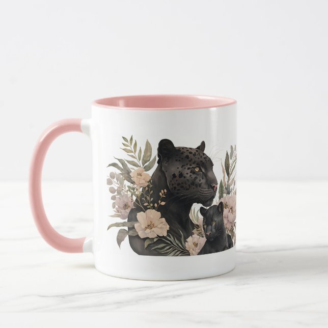 Tasse Maman Panthère avec Petit (Gauche)