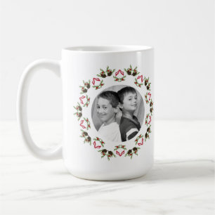 Tasse mandala de cônes de pin et de baies