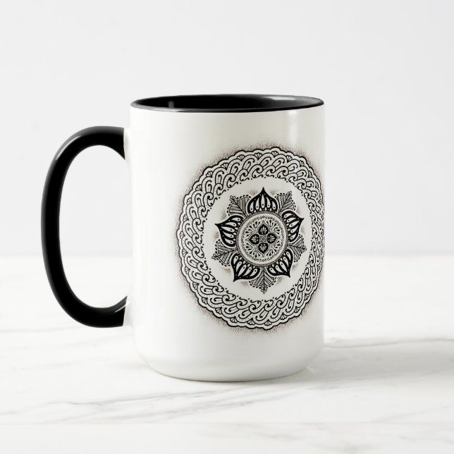 Tasse Mandala Fleur (Gauche)