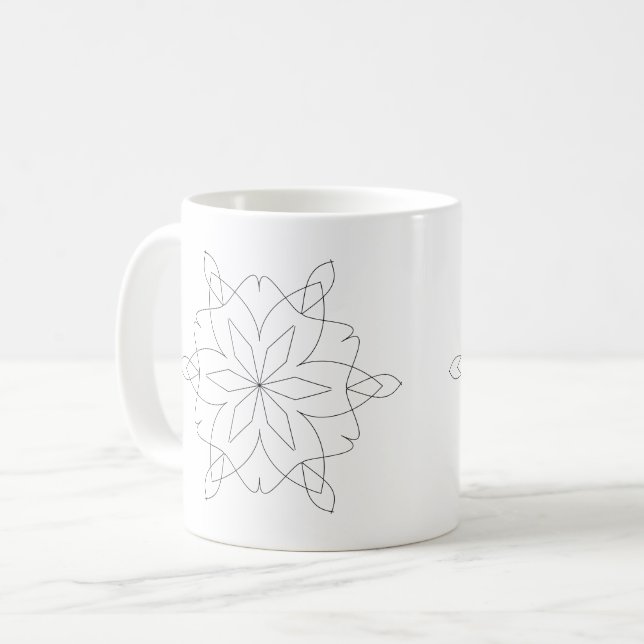 Tasse - Mandalas simples à colorier (Devant gauche)