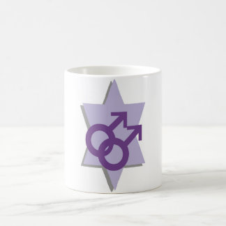 Tasse masculine gaie juive d'étoile pourpre