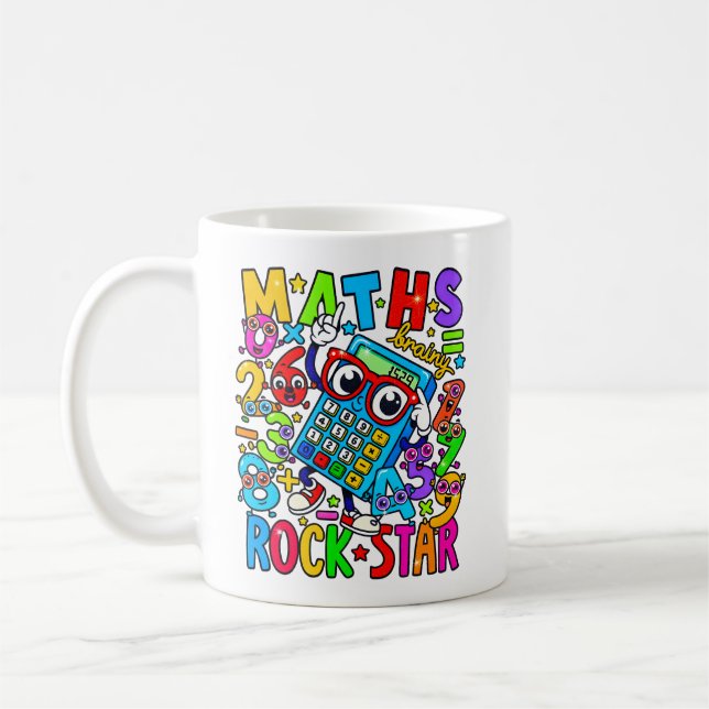 Tasse Maths Rock Star | Cadeau pour enseignant de  (Gauche)