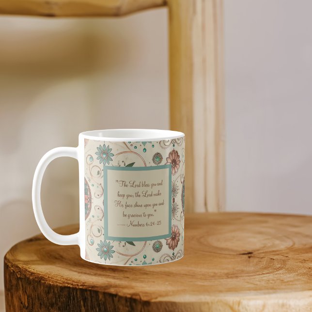 Tasse Matin Bénédiction Herbe Boho (Créateur téléchargé)