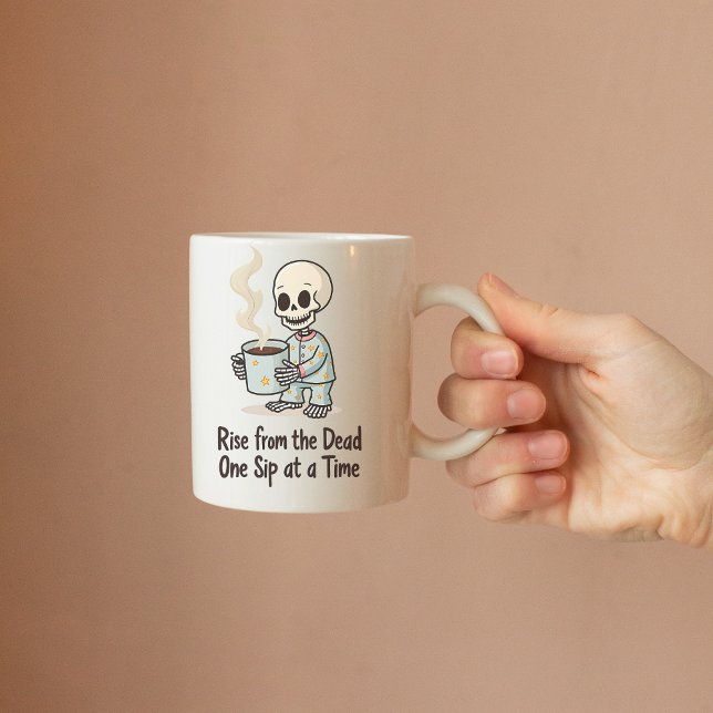 Tasse Matin Drôle de Squelette (Créateur téléchargé)