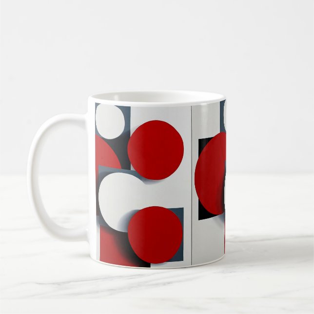 🔴 Tasse Matin Géométrique Abstrait 🔴 (Gauche)