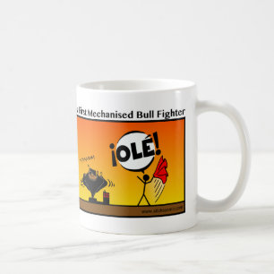 Tasse mécanisée drôle de Stickman de combattant