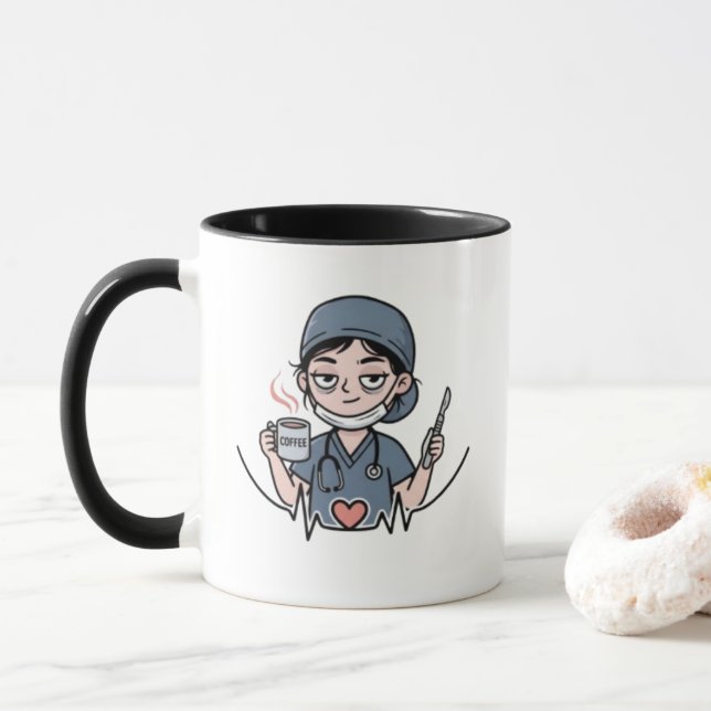 Tasse médicale (version féminine) (Avec donut)