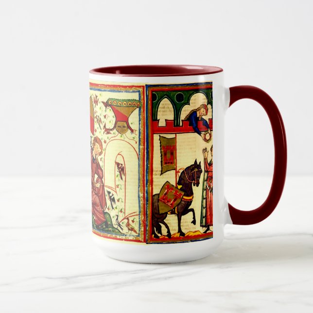 Tasse médiévale de scènes (Droite)