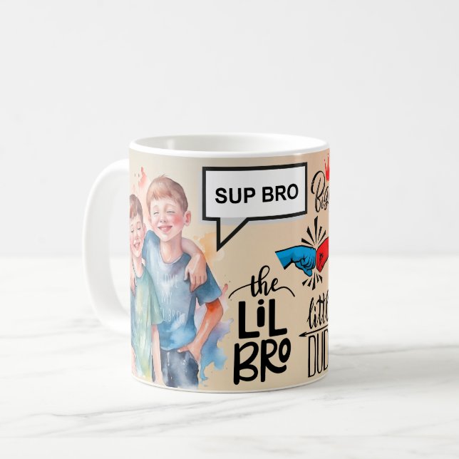 Tasse Meilleur Frère avec Message d'Amour Sincère  (Devant gauche)