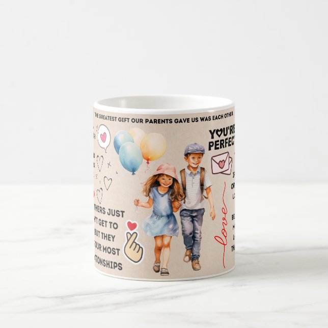 Tasse Meilleur Frère avec Message d'Amour Sincère  (Centre)