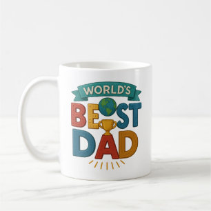Tasse Meilleur Papa du Monde   Cadeau Rétro pour l