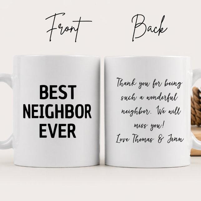 Tasse Meilleur Voisin Merci Ever (Créateur téléchargé)