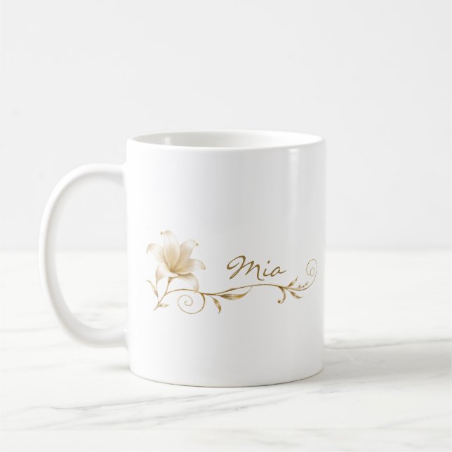 Tasse Meilleure Amie Champagne Or Lily Nom (Gauche)
