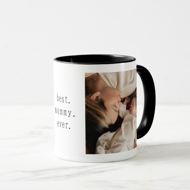 Tasse Meilleure Maman avec Deux Photos (Devant droit)
