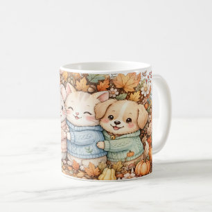 Tasse Meilleurs Amis Animaux d'Automne