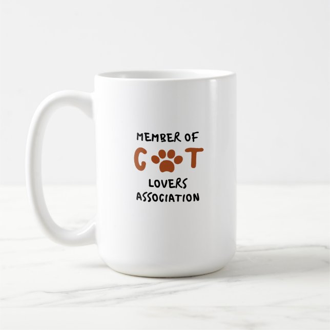 Tasse membre de l'association d'amour de chat (Gauche)