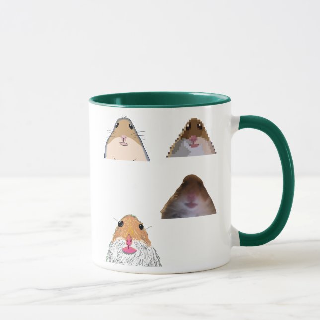 Tasse Mème Drôle de Hamster qui Regarde Fixement S (Droite)