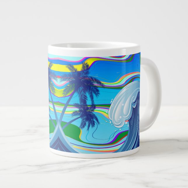 Tasse Mer Océan Grande Vague Eau (Devant droit)