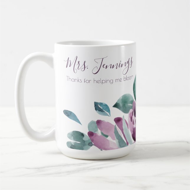 Tasse Merci De M'avoir Aidée à Épanouir (Gauche)