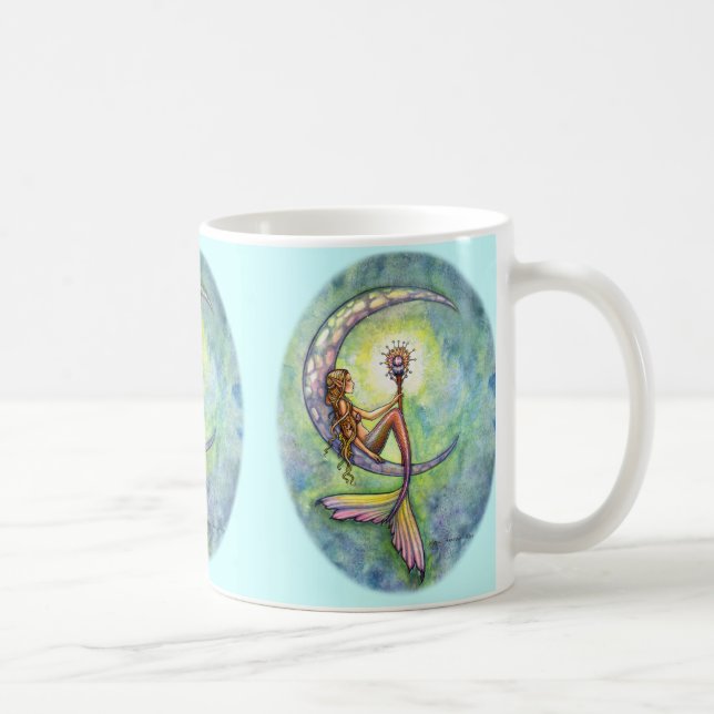 Tasse Mermaid Moon Coffee par Molly Harrison (Droite)