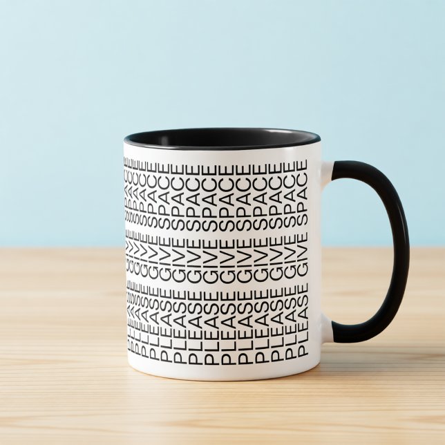 Tasse Message Caché Introverti Donnez De L'espace  (Créateur téléchargé)