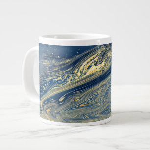 Tasse métallisée spéciale bleu et or