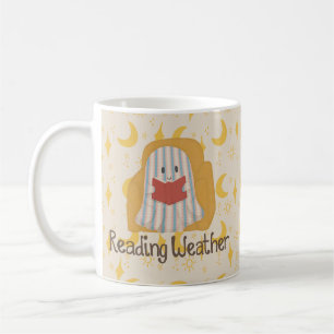 Tasse Météo de Lecture Café pour Amoureux de Liv