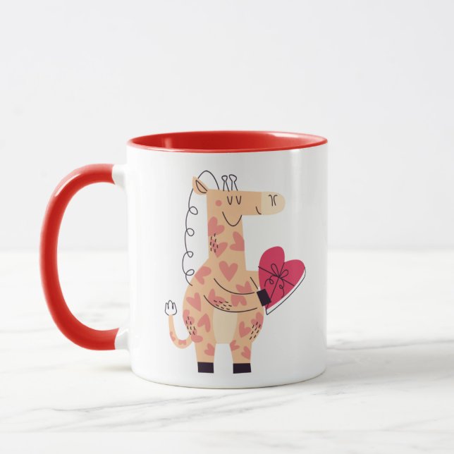 Tasse mignonne avec une girafe (Gauche)