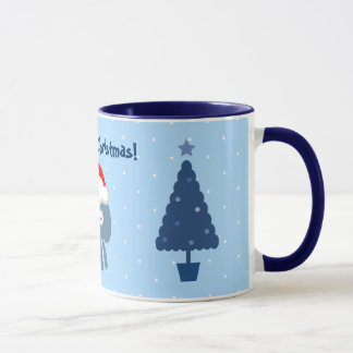 Tasse mignonne d'arbres de méduses et de Noël de