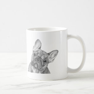 Tasse mignonne de bouledogue français par la